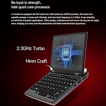 Mini Handheld Computer, 7 inch Touchscreen Laptop Windows 11, Celeron N4000 Small Notebook Computer, 12G RAM 1TB SSD, Dual Band WiFi, USB 3.0/USB 2.0/HDMI Multiple Connectivity Terminals
