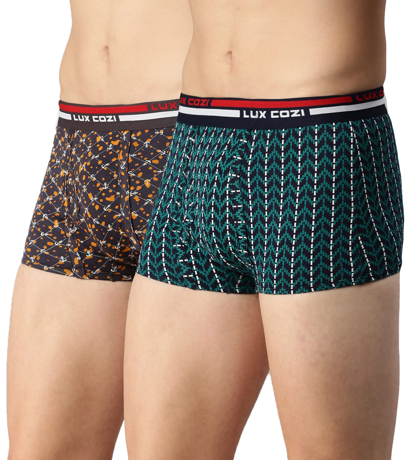lux cozi Mens 100% Cotton Printed Mini Trunk | Printed Mini Trunk for Men | Color and Print May Vary | Mini Trunk for Men Pack of 2-picture-51