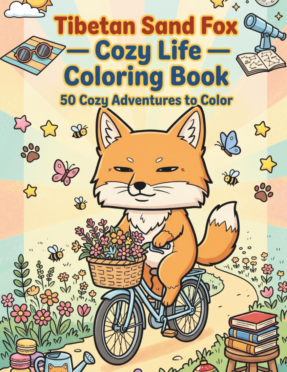 Tibetan Sand Fox Cozy Life Coloring Book: 50 Cozy Adventures to Color