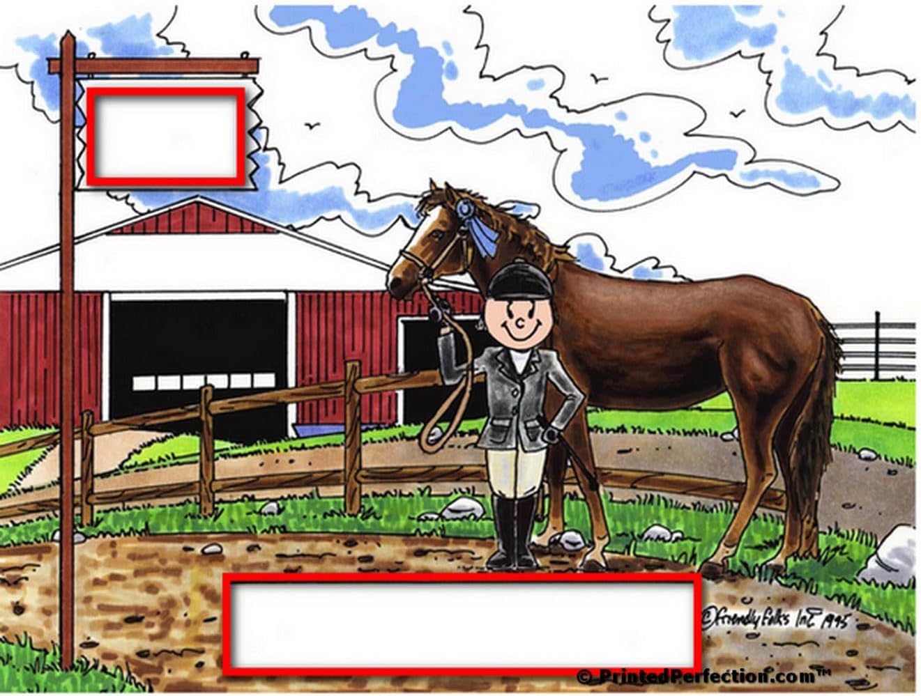 PrintedPerfection.com Personalized Horse Lover Snow Globe Gift