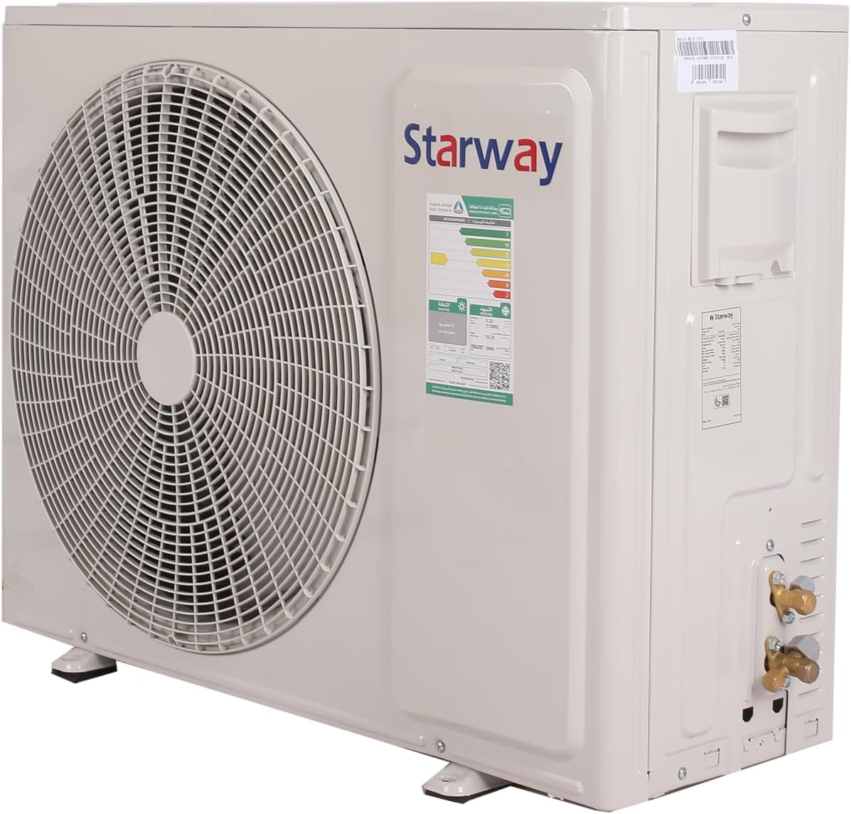Side view of the Starway SWAC18WC outdoor air conditioner unit