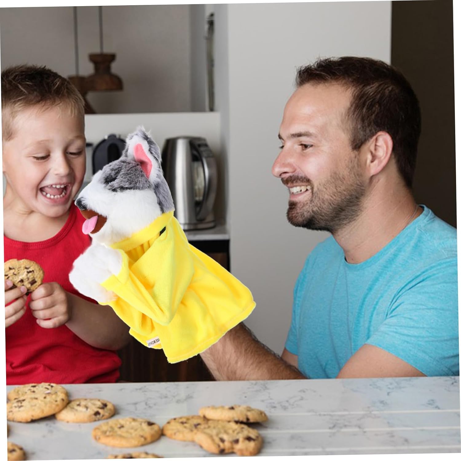 BESPORTBLE Punching Dog Hand Puppet Performance Prop for Interactive Storytelling Improves Communication Skills Safe Material for Great for Imagination Activities and Parent Play