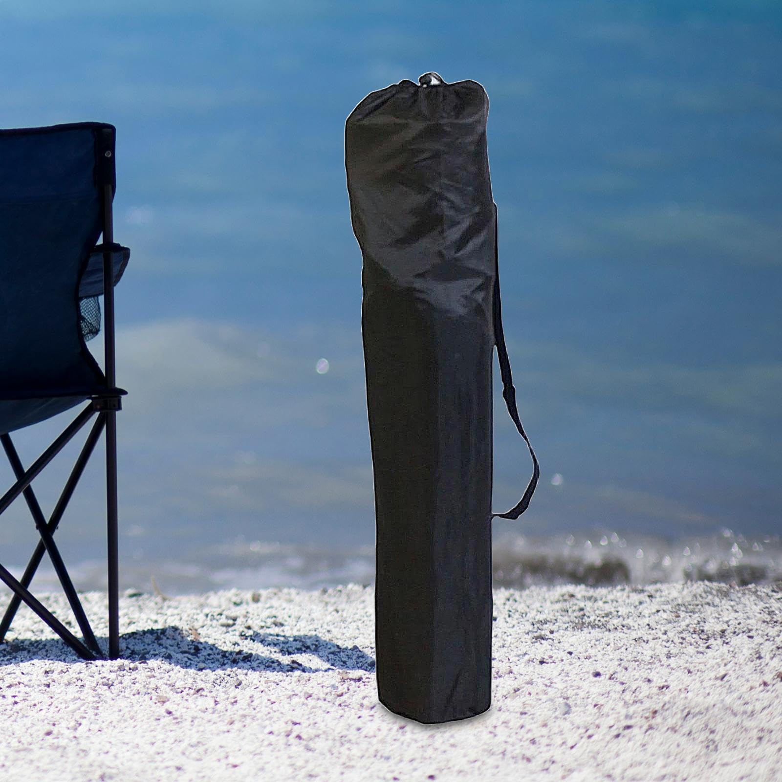 Bolsa de Transporte para Silla de Camping Funda de Repuesto Saco de Almacenaje Y Bolsa Portátil con Costuras Reforzadas Adecuado para Pesca Y Caza, Negro