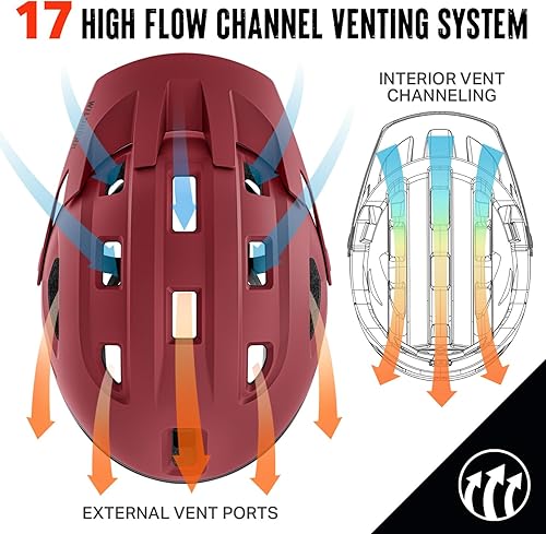 Miniatura 4 de Wildhorn Corvair - Casco de bicicleta de montaña para hombres y mujeres con máxima ventilación, sistema de ajuste FTA y visera ajustable. Cascos de