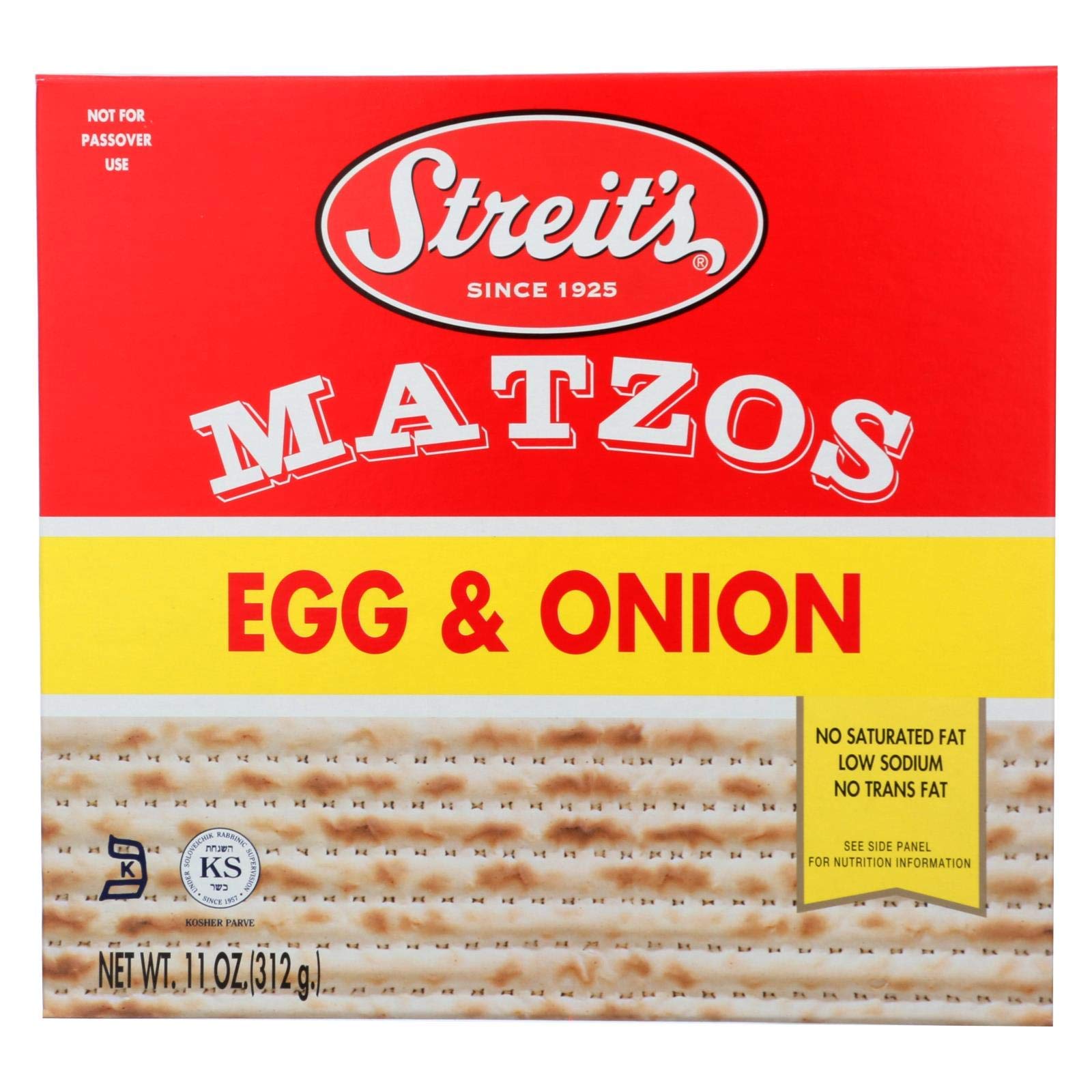 Streits Matzo Egg Onion 11 Oz -Pack of 12