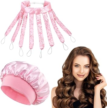 Octopus Heatless Curler, 2 Pcs Pink Octopus Hair Curler, Heatless Curlers Long Hair, Suitable for Medium to Long Hairs Pink