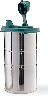 SIGNORA WARE Easy Flow Stainless Steel Oil Dispenser | Airtight Lid | Food Grade & Pourer Drizzler | Easy To Clean | Best For Essential Oils & Grilling | Best For Home Use ( 650Ml | Forest Green )