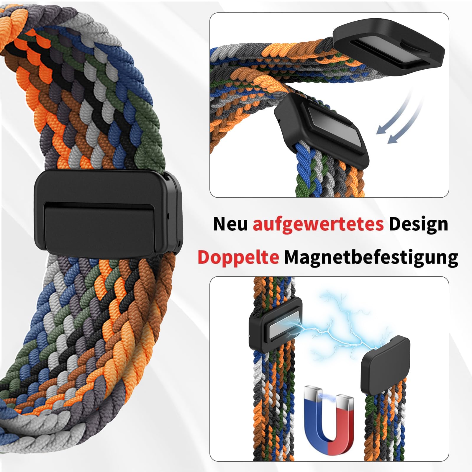 Cinturino per Amazfit Active, 20mm Sport Nylon Ricambio Elastica Cinturini per Amazfit GTS, GTS 4 Mini, GTS 4, GTS 3, GTS 2, GTS 2 Mini, GTR Mini, Amazfit Bip, Bip U, Bip U Pro, Bip 3, Bip 3 Pro