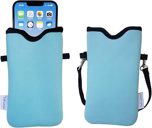 Miniatura 79 de Tainada Funda Bolsa Estuche de Neopreno para Teléfono para Hombres y Mujeres con Correa Cruzada/Cordón para el Cuello para iPhone 17/16/15 Pro Max