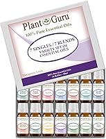 Vista 1 de Juego de aceites esenciales 7 individuales y 7 mezclas de 0.3 fl oz, 100% puro, grado terapéutico