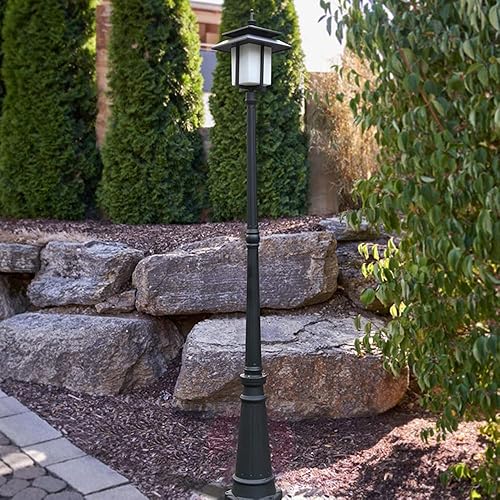 Miniatura 4 de ZEELYDE Luces de poste al aire libre, lámpara de jardín impermeable de poste alto al aire libre, lámpara de jardín comunitario, lámpara de aluminio