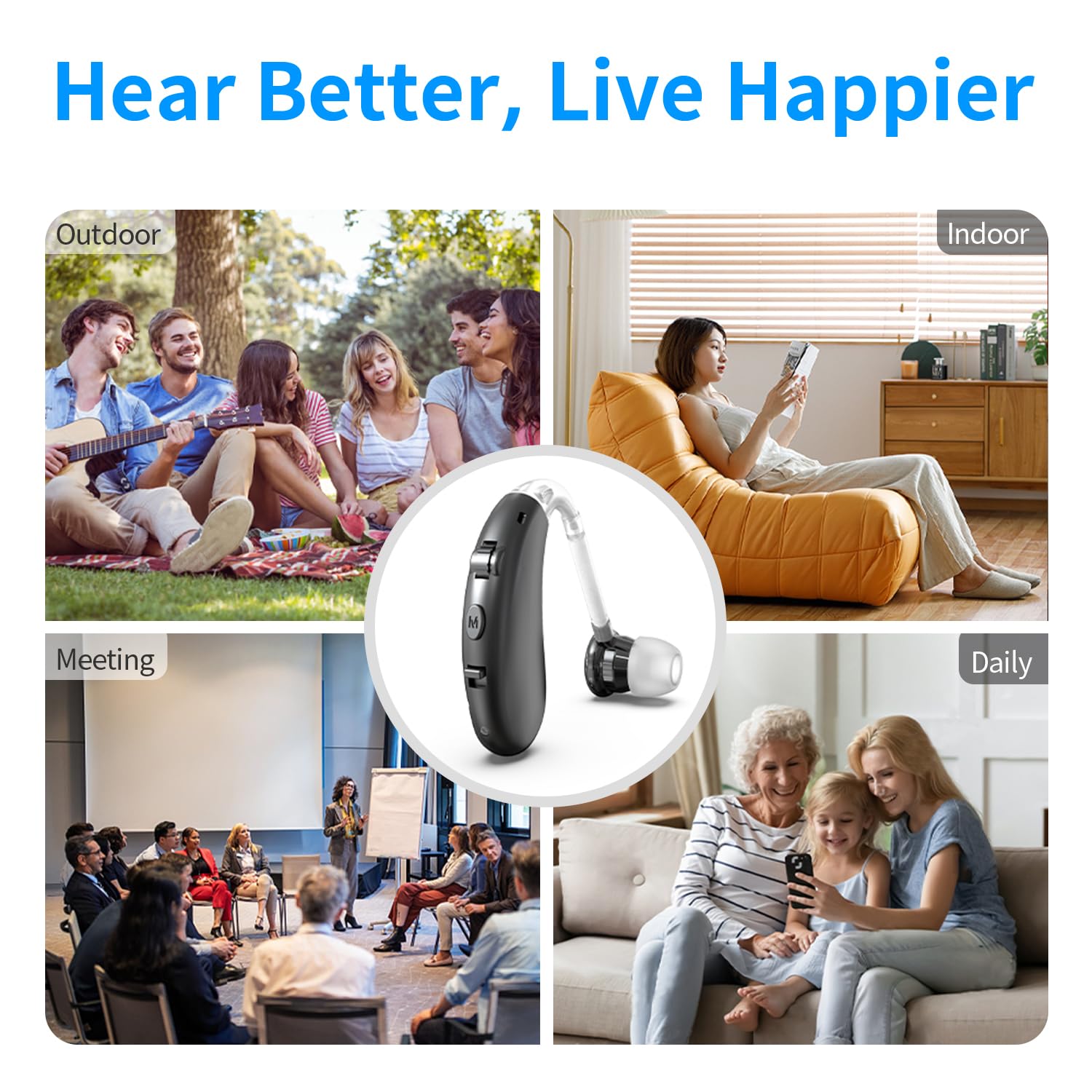Amplificateur de son rechargeable - Améliorateur de voix et pour la télévision et la conversation, son Cristallin Avec Suppression