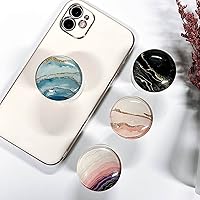 Vista 4 de Soporte de agarre móvil plegable con purpurina de cristal transparente para teléfonos inteligentes y tabletas, accesorio de teléfono celular