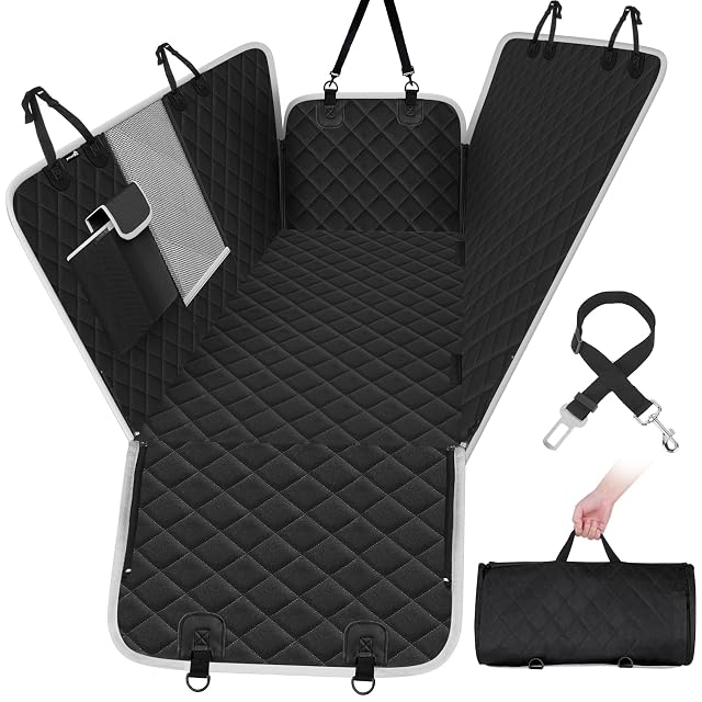 Pecute Funda Perros Coche, Funda de Asiento para Perros Impermeable y Resistente