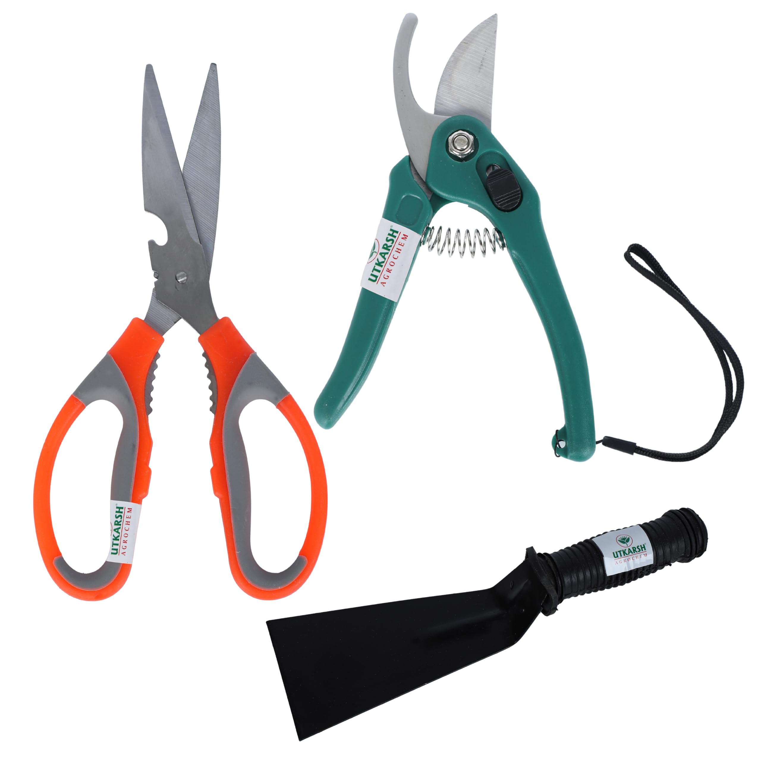 Utkarsh 3 Inch Khurpi, Garden Scissors & Garden Pruner Cutters - 3 PCs|Gardening Tool Khurpi for Soil Tilling, Digging in Garden|Plant, Stem, Branch Cutters for Home Garden | Gardening Tools Combo (B0CKF6S5T2) Amazon Price History, Amazon Price Tracker
