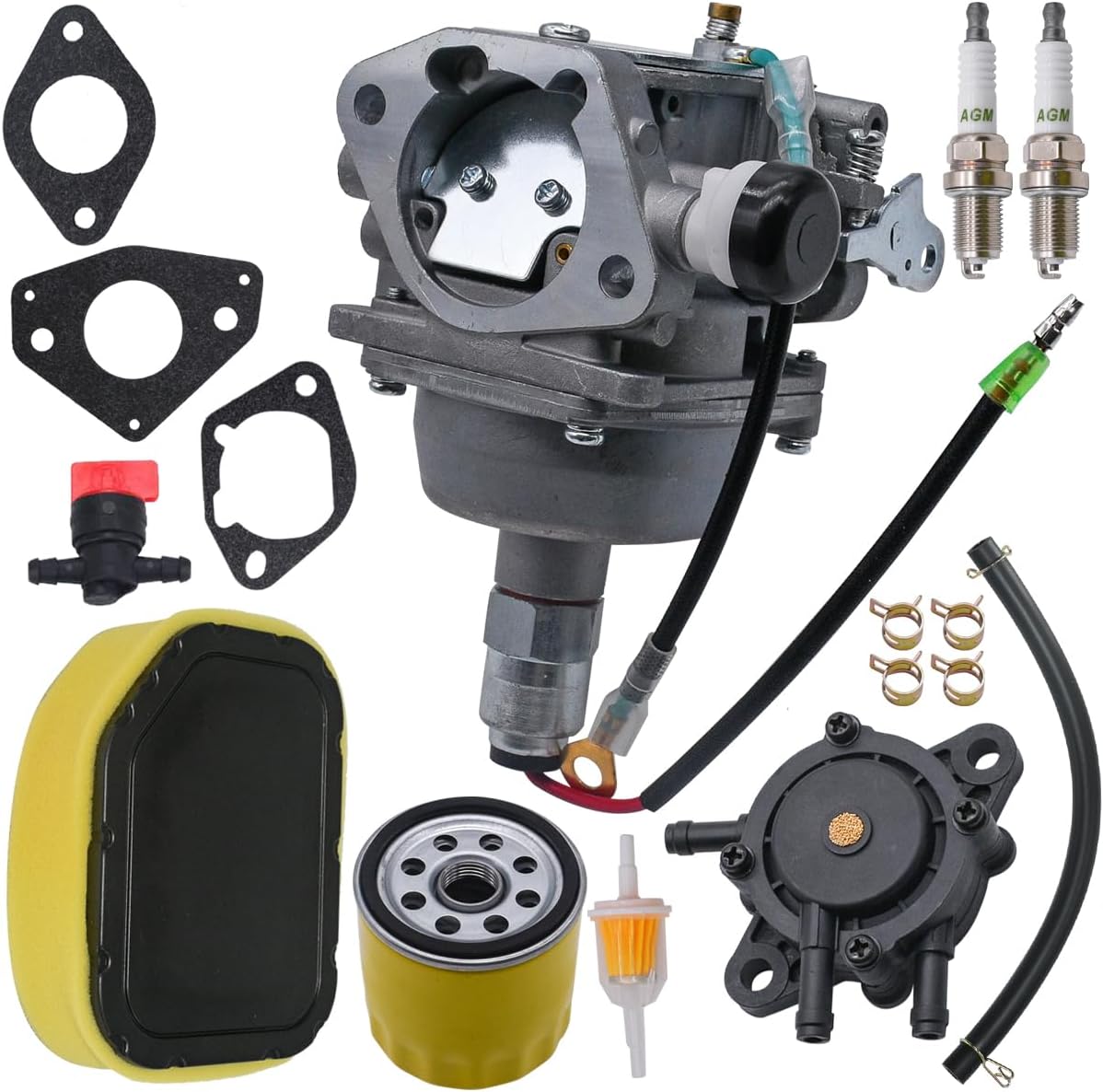 XingLi SV735 SV720 Carburetor Kit for Kohler Courage SV710 SV715 SV730 SV735 SV740 SV810 SV820 SV830 SV840 22HP 23HP 24HP 25HP 26HP 27HP Engine Carb with Air Filter Oil Filter Fuel Pump