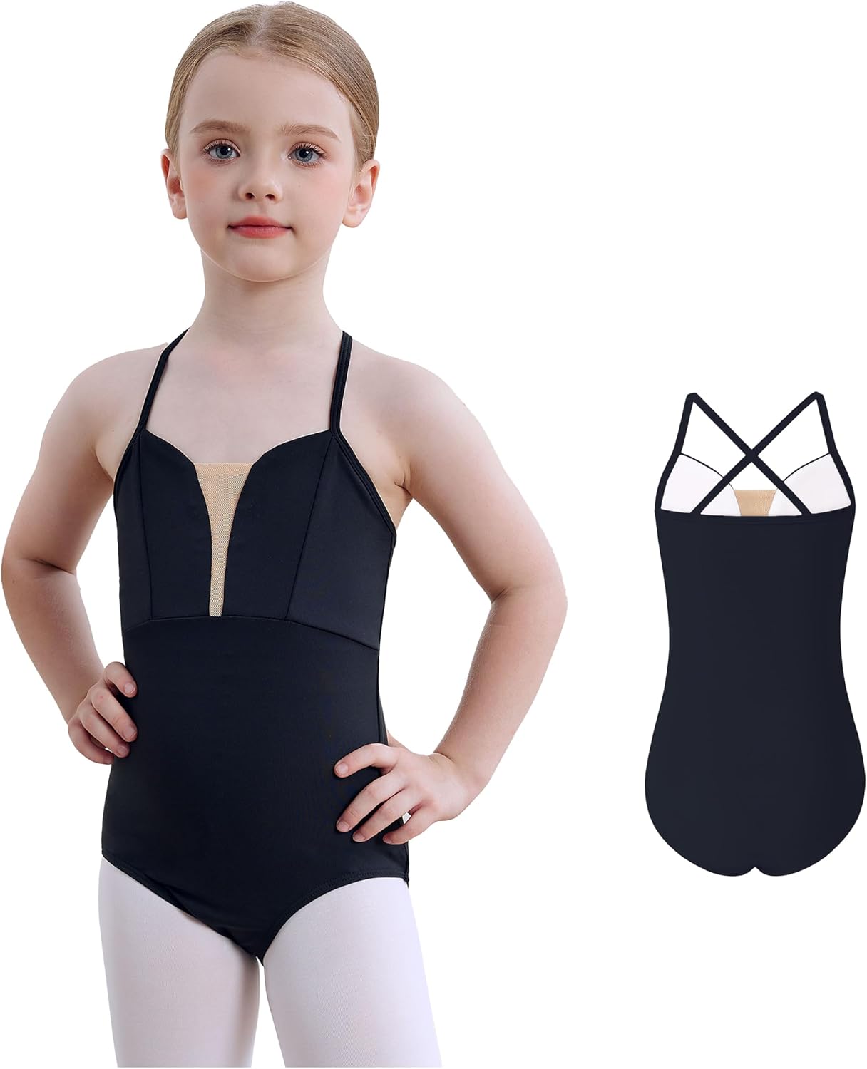 MdnMd Girls' Ballet Leotard Dance Tops Soft Camisole Undergarment Toddler Bodysuits for Gymnastics Workout