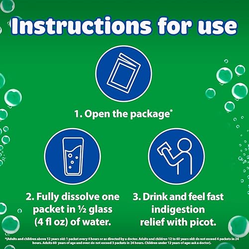 Miniatura 8 de Sal de Uvas Picot, Effervescent Powder Solution, Antacid, 4-Pack of 12 Antacid Packets, 4 Boxes