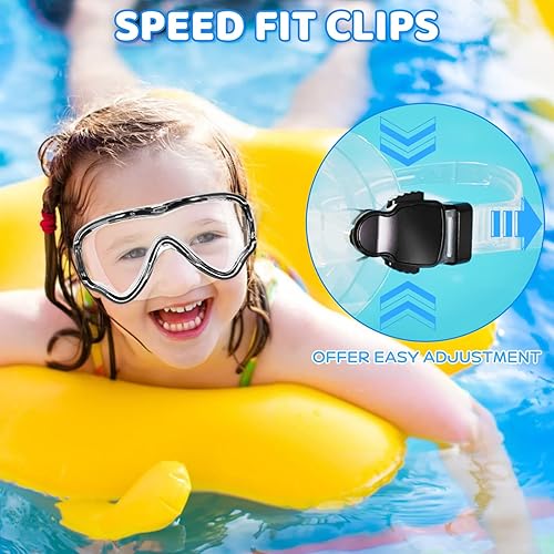 Miniatura 5 de Kids Snorkel Set for Boys Girls Youth 3-14, Wide View, Anti-Fog Snorkel mask Set, Snorkeling Gear for Swimming Diving