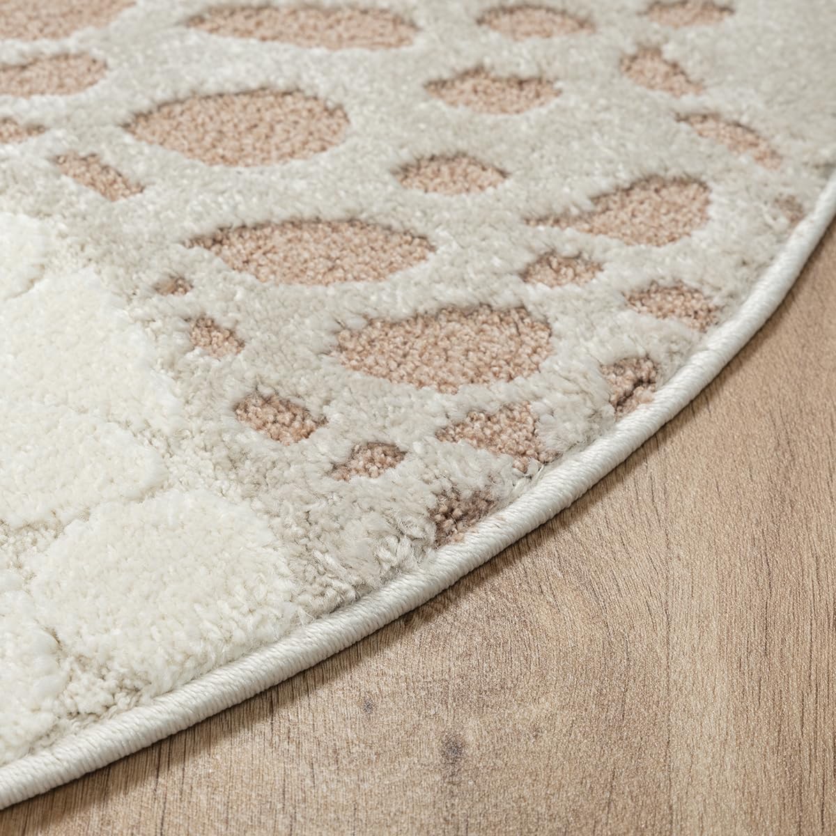 the carpet Jungle Kids Tappeto per cameretta dei bambini, effetto 3D, facile da pulire, resistente, giraffa, 120 cm, rotondo