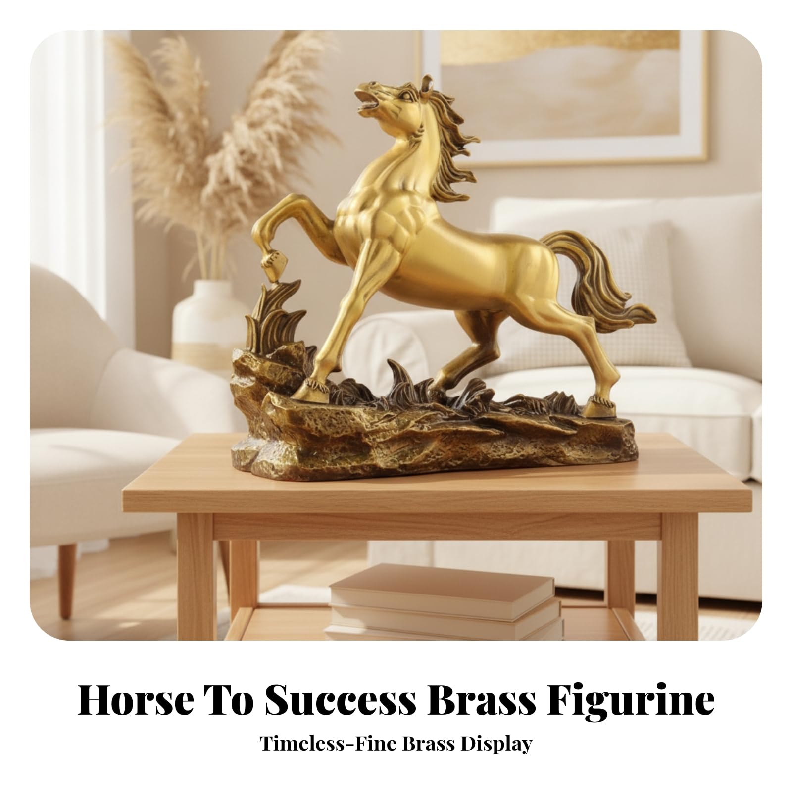 Figura Bañado en Oro Adorno Mesa | Resistente, Estatuilla, Clásico, para Recibidor, 30CM