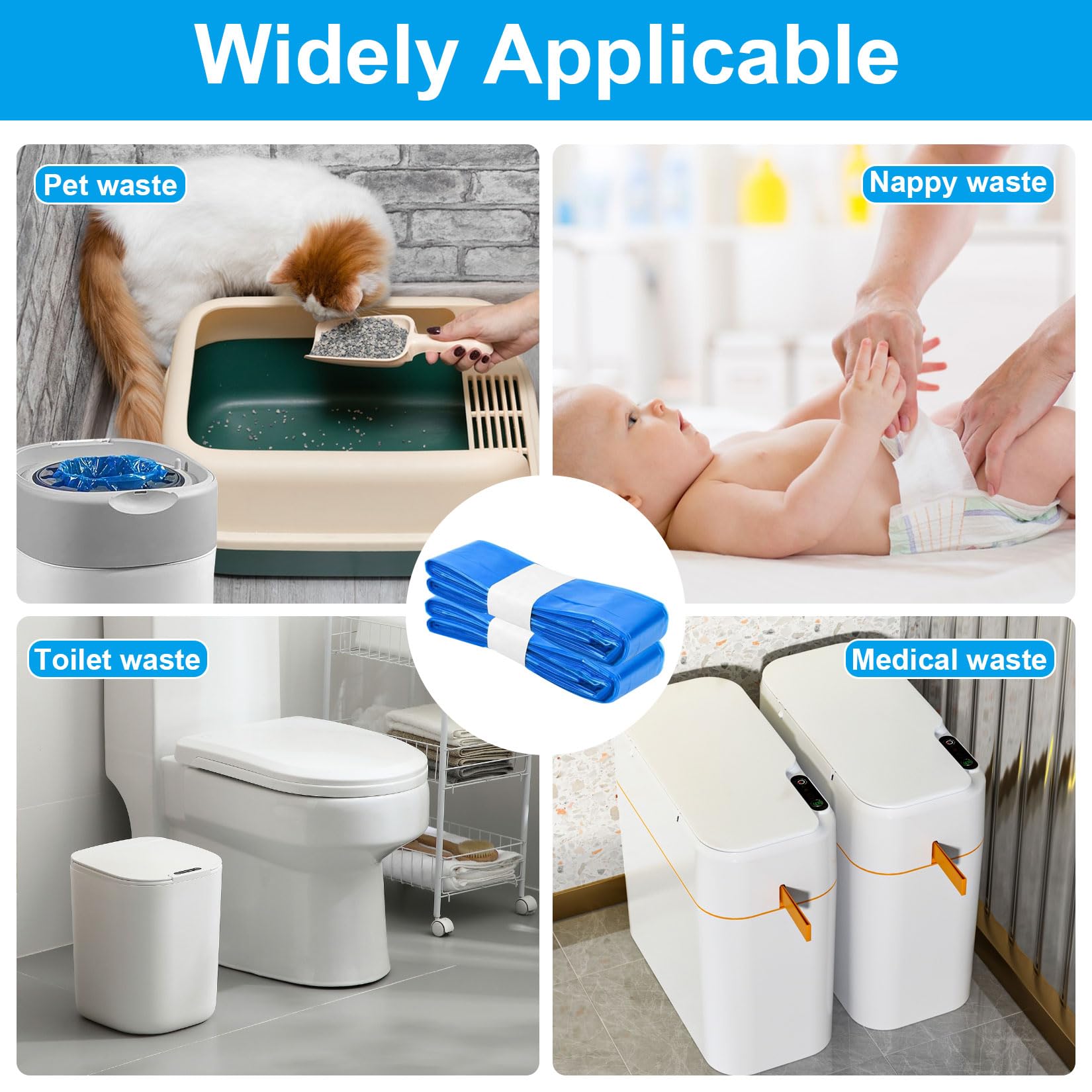 12 Pack Nachfüllbeutel kompatibel mit Angelcare Tommee Tippee