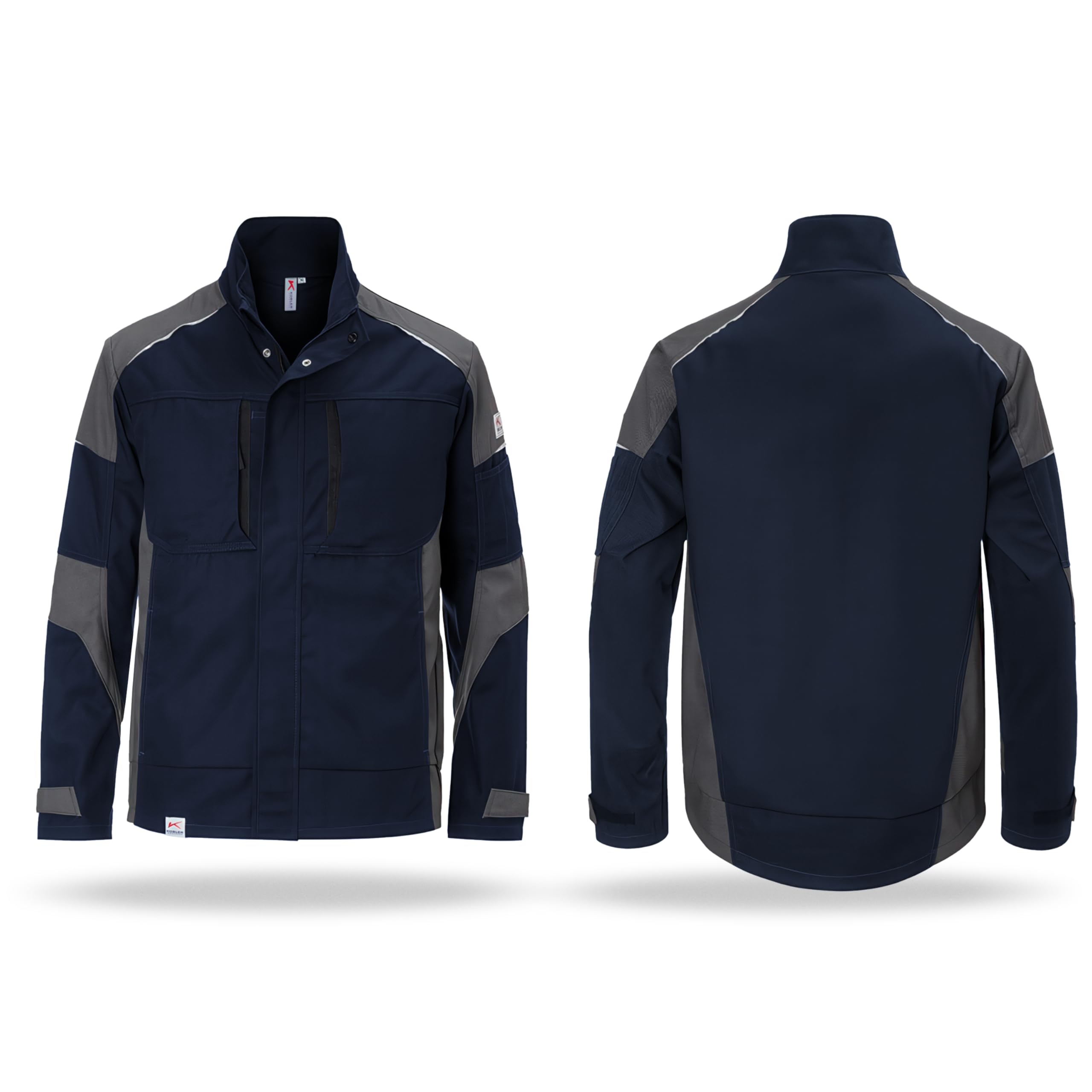 Kübler 12505365-4897-M Classiq Activiq - Chaqueta de trabajo (talla M), color azul oscuro y gris