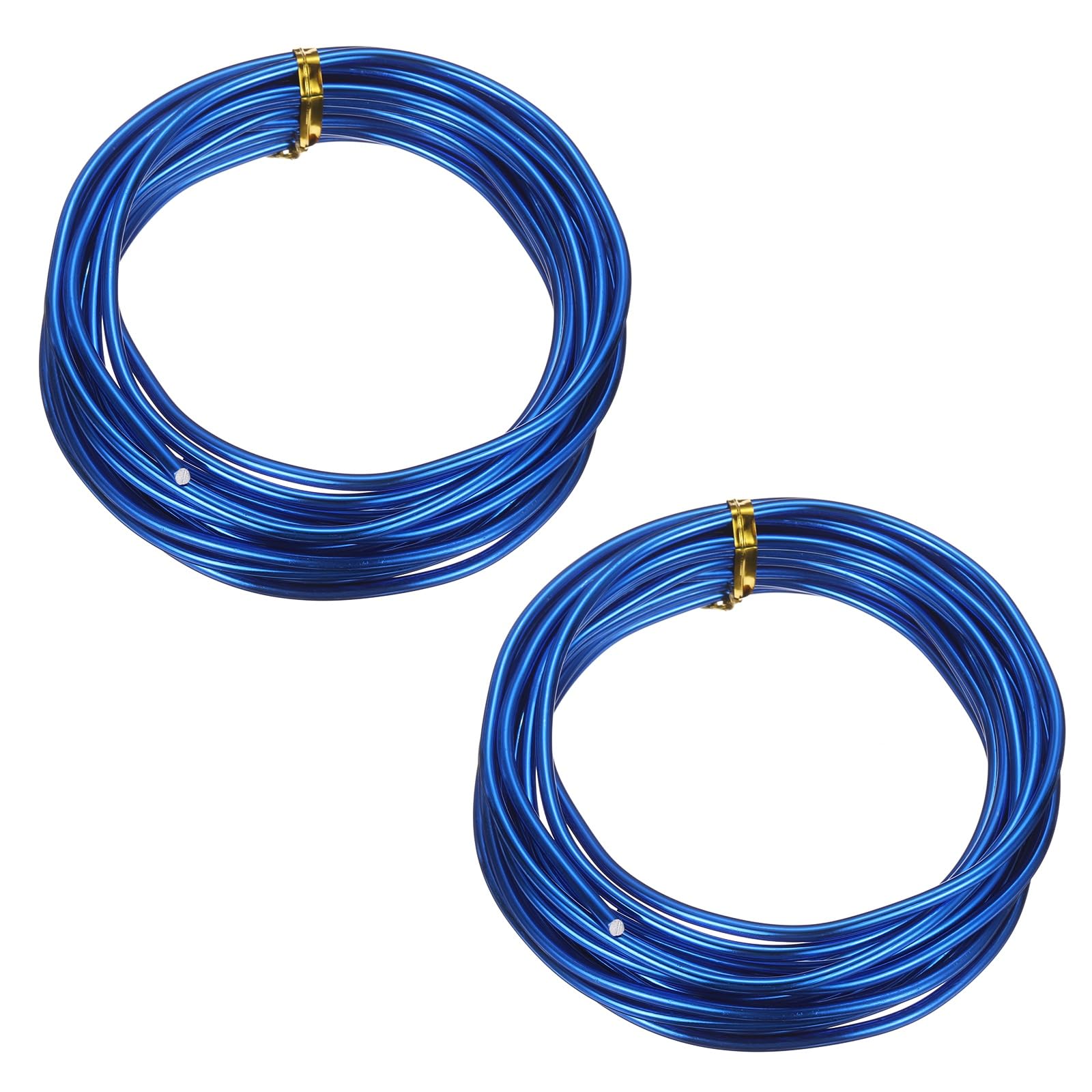sourcing map 2 Roll Bonsai Wire 3mm Each Roll 16.4ft (5m) Anodized Aluminum Bonsai Wire for Gardening Tree Branch Fixing DIY Crafting, Sapphire Blue