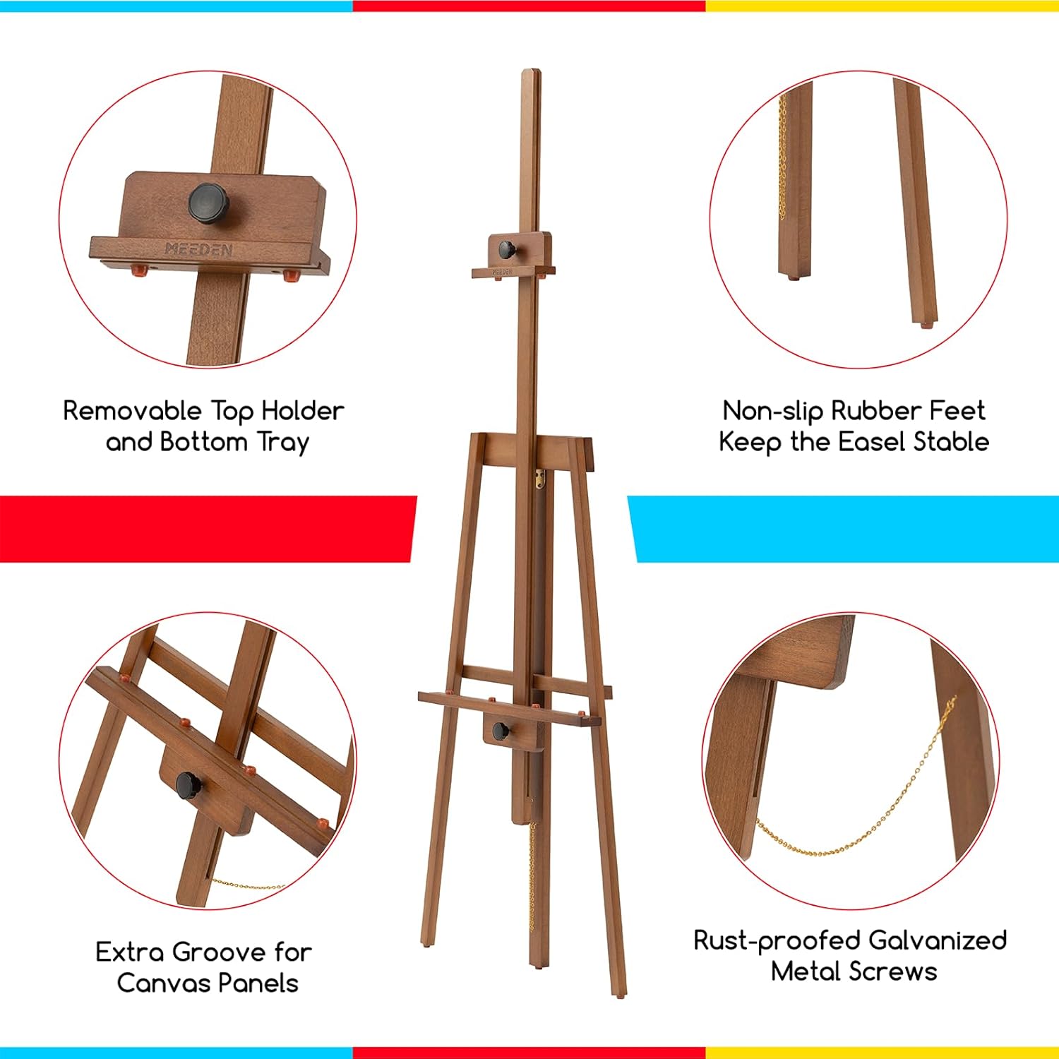 Key features of the MEEDEN AFE-6054-QHT Art Easel.
