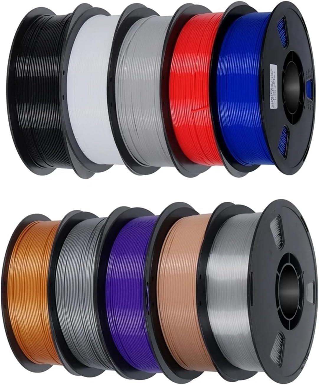 10kg Filament Color Mixing 3D Printer Filament 10 5 Rolls 1KG 1.75mm Accuracy +/- 0.02mm Bundle 10kg 5kg Plastic Spool