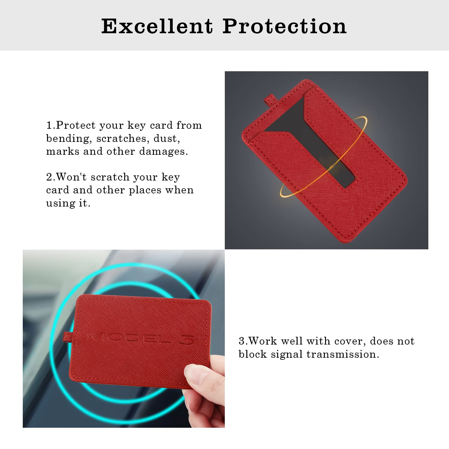 Black Transparent Card Key Holder Soft Cover For Tesla Model