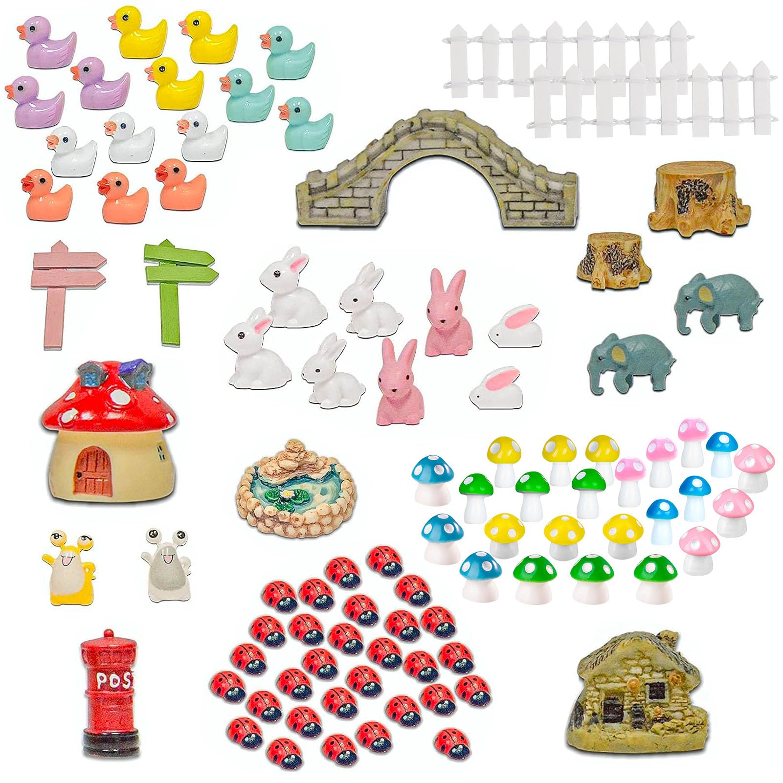 Set 16 Pezzi Miniatura Giardino Delle Fate Cayway - Decorazioni Per Giardino Fai Da Te - Foto 12