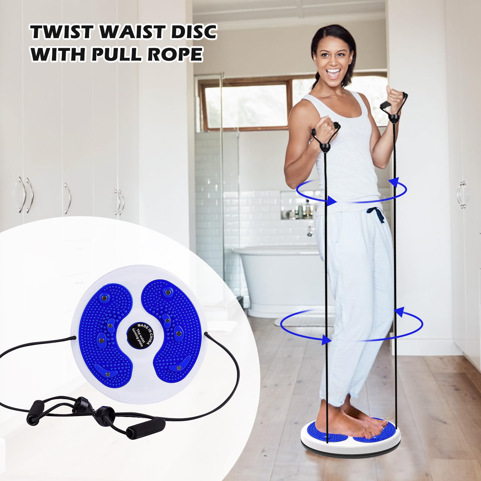 Nizirioo Twist Board Twist Waist, Piastra Per Torsione Della Vita, Twist Waist Disc Board Con Coulisse, Per Fitness E Movimento Dell'Anca E Della Vita Twist Waist Per Il Fitness E L'Allenamento