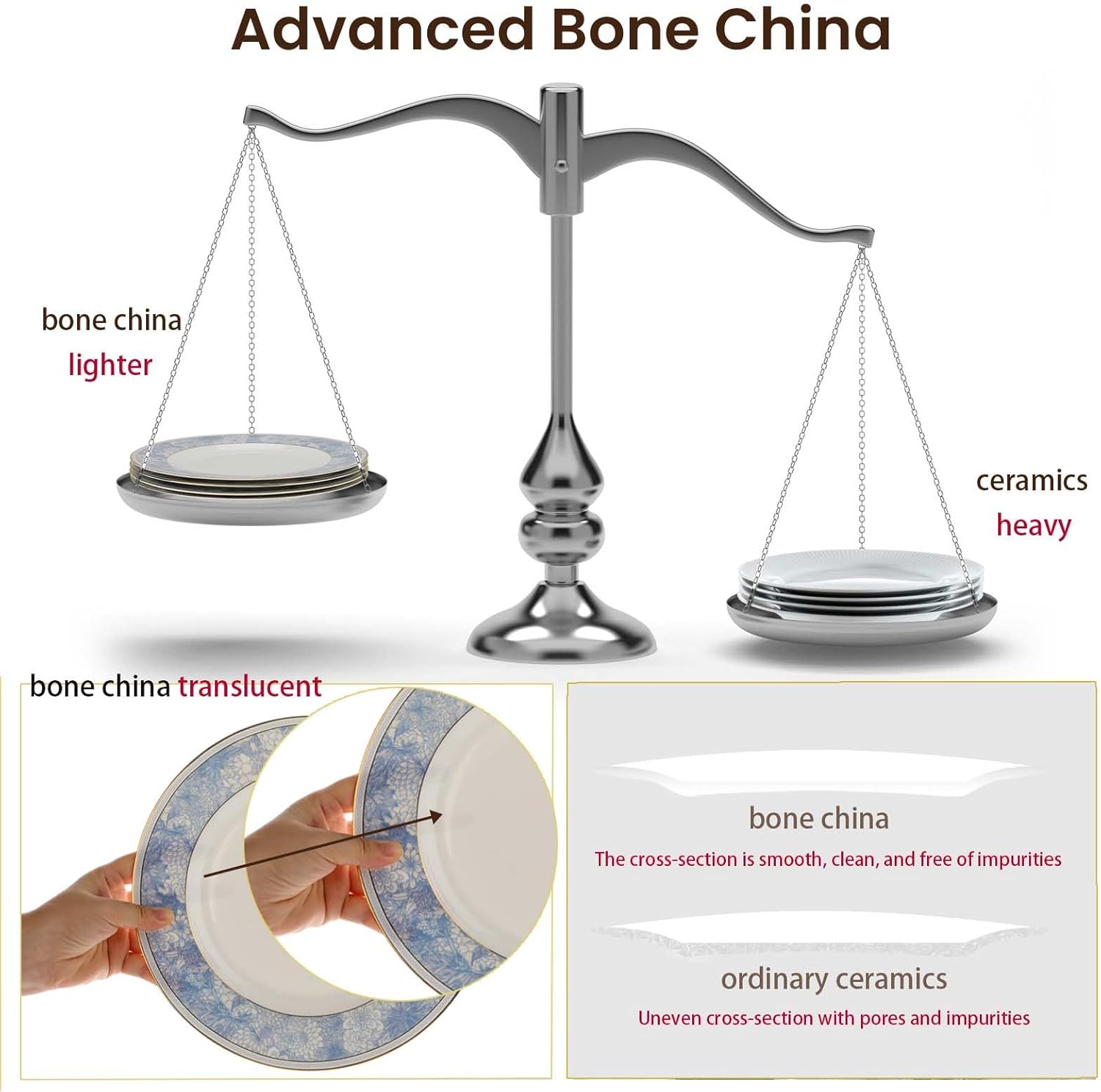 Fine Bone China Dinner Plates Sets,4 Pcs 10.5 inch Electrooptic Pattern Plate Gilt Edged High Grade Dinnerware Sets For 4 People Suitable for Dining Party or Gift,Comes with Gift Box