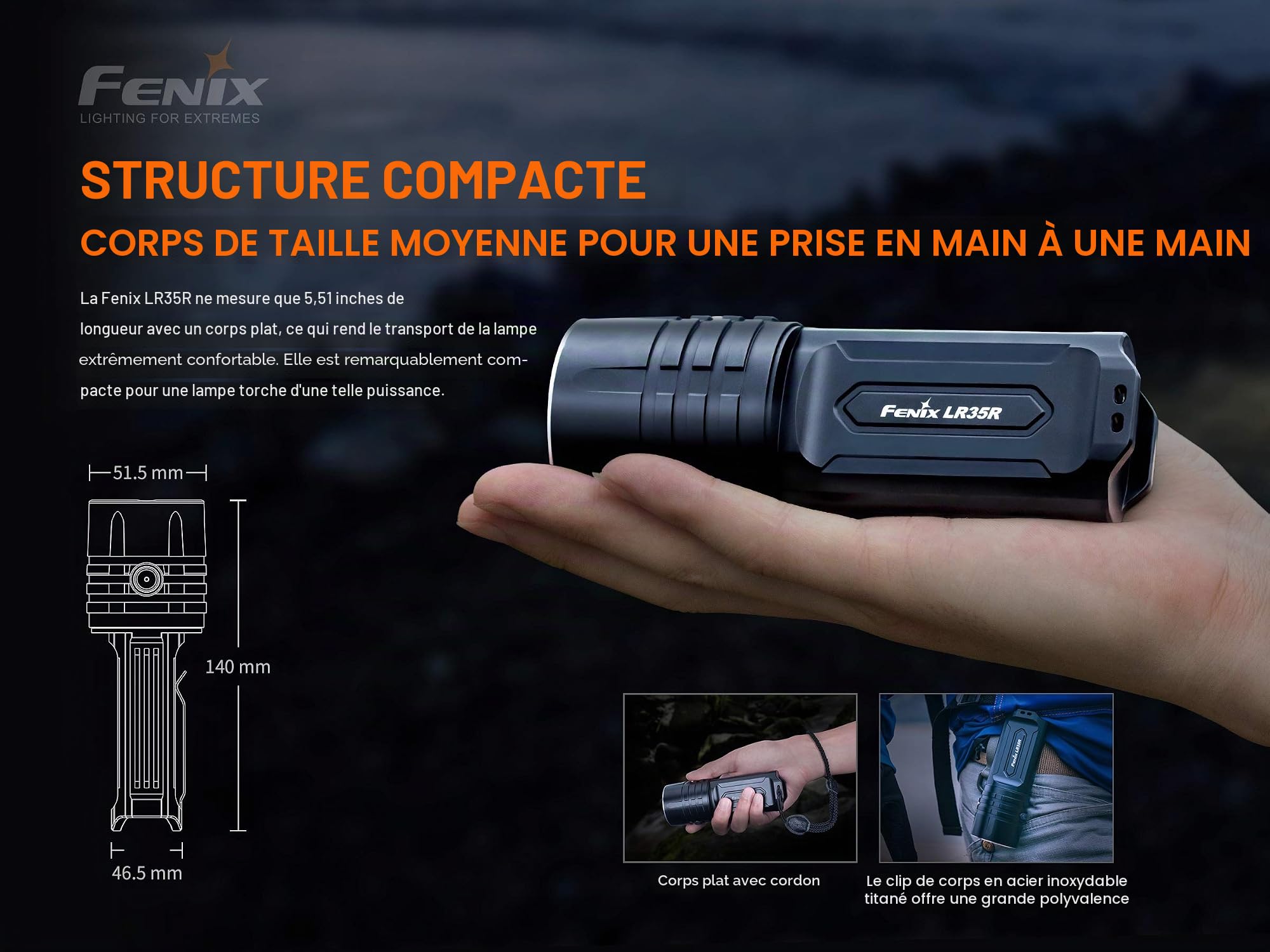 FENIX LR35 Torche LED 10000 Lumen