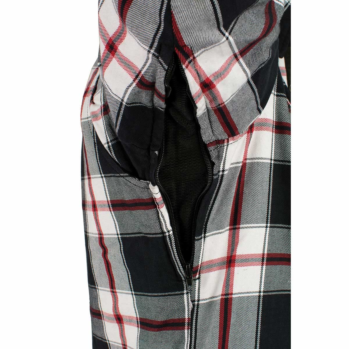 Milwaukee Leather Men's Standard MPM1625 Plaid CE Armored Flannel Biker ...