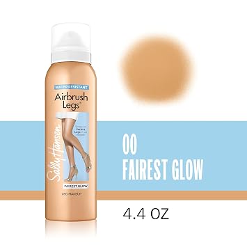 Sally Hansen Airbrush Legs, Spray-On Self-Tanner, Fairest Glow | 4.4 Oz | Pack of 2