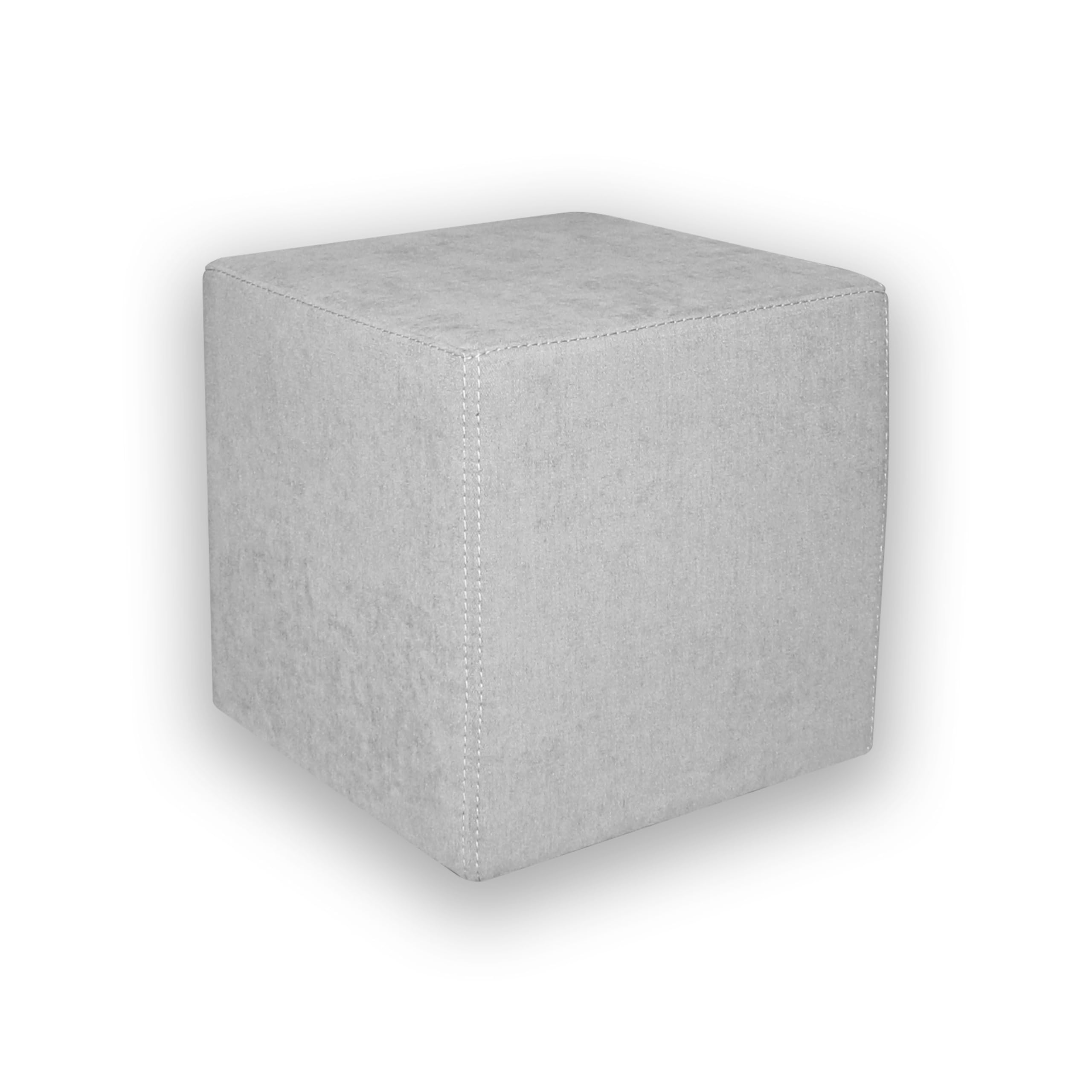 Betten-ABC KUBI Sitzhocker Sitzwürfel Bodenkissen Fußhocker 40x40x40 cm fünf Farben Wohnzimmer, Kinderzimmer, Gästezimmer oder Flur (Farbe: Hellgrau)