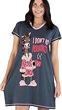 Lazy One Women's Nightgown, Funny V-Neck Sleep Shirt for Women, Novelty Pajama Tees