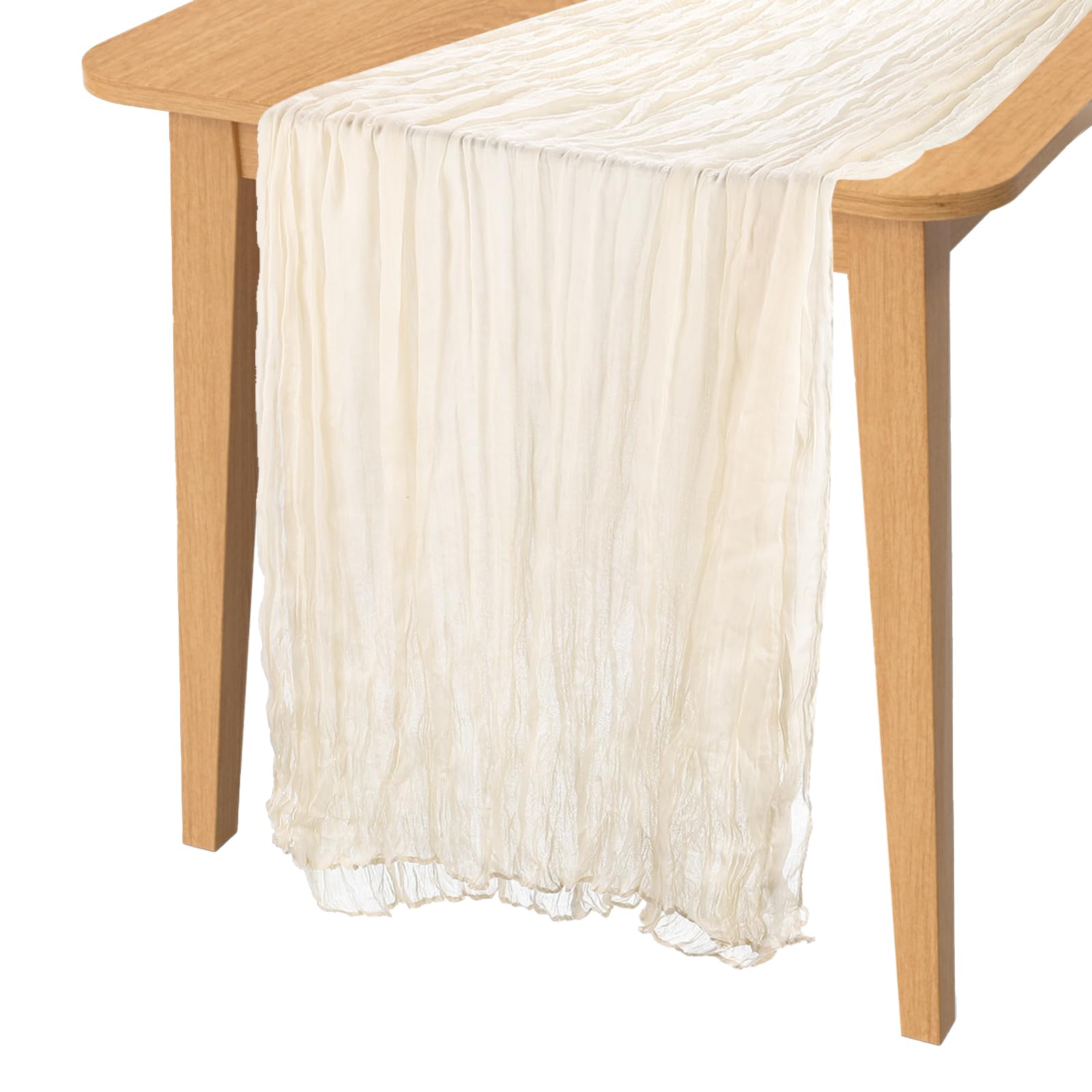 PATIKIL 14 Ft Cheesecloth Table Runner Rustic Gauze Terracotta Cheese Cloth Table Runner with Wrinkled for Bohemian Wedding Party Bridal Shower Table Decoration