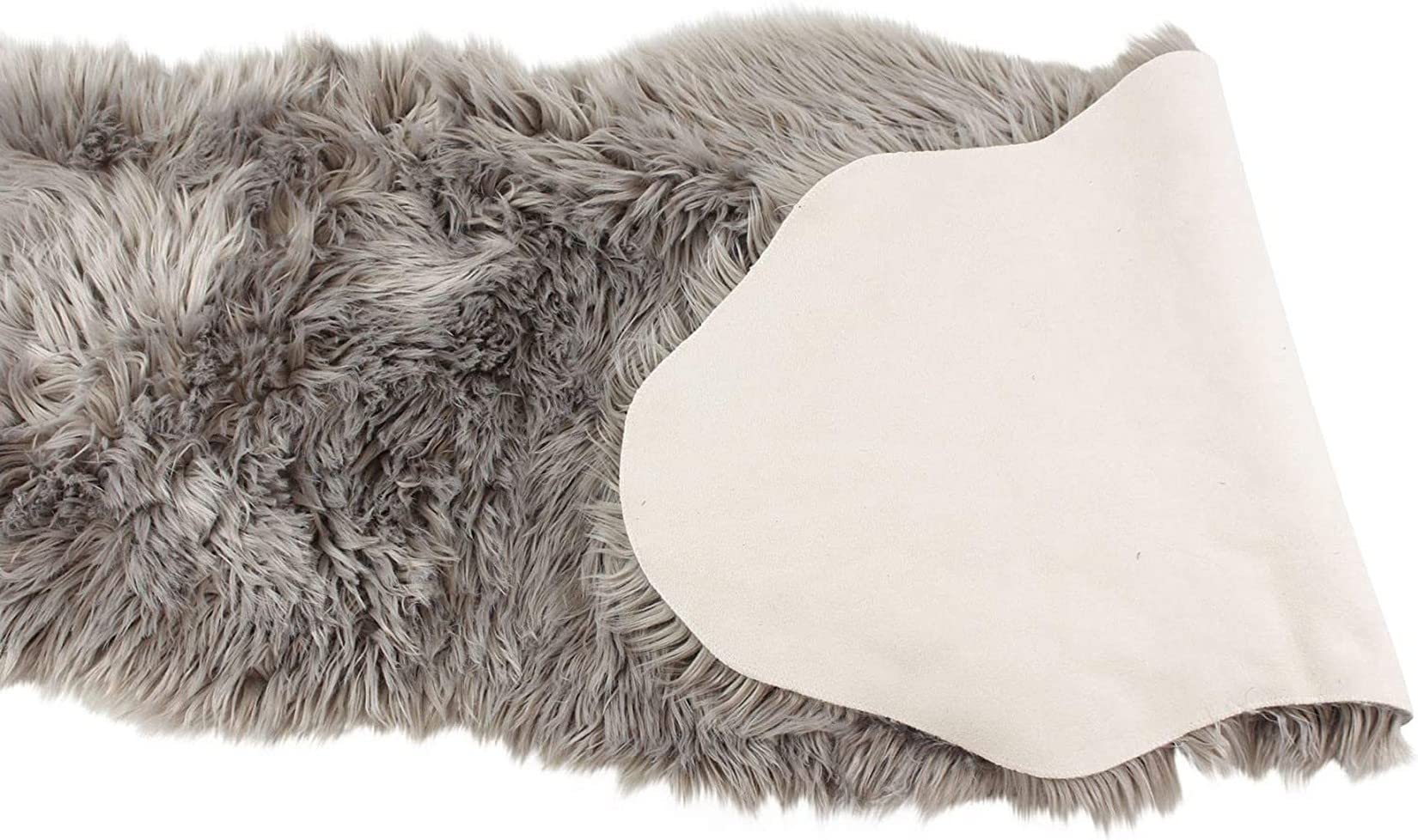 Kunstfell "Light" in taupe, 60x180 cm, Dekofell, Teppich, Läufer