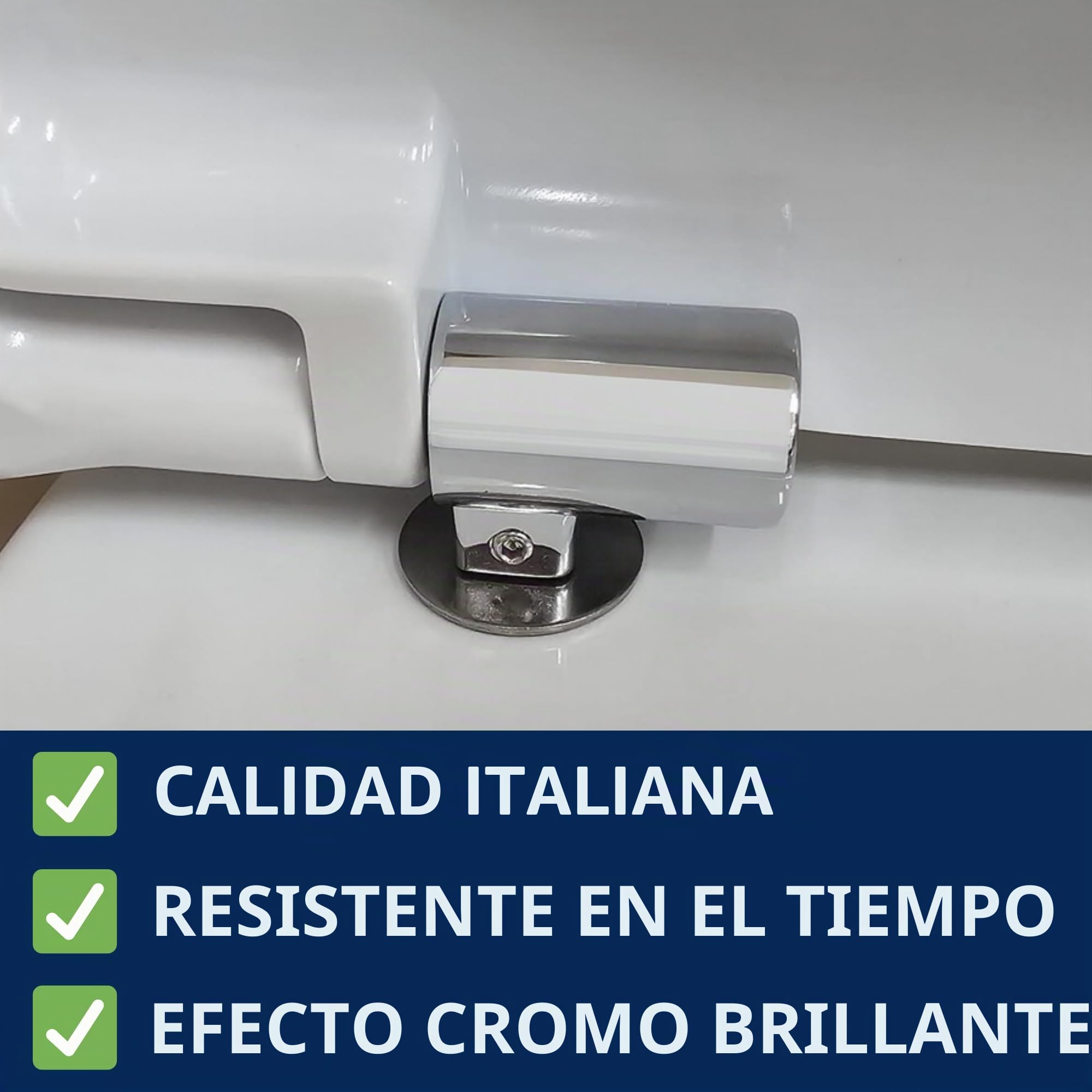 HYDRO HOME Bisagras para tapa WC con fijación superior, para tapas termoendurecidas, instalación fácil con herramientas incluidas, Made in Italy (Cierre suave fijo)