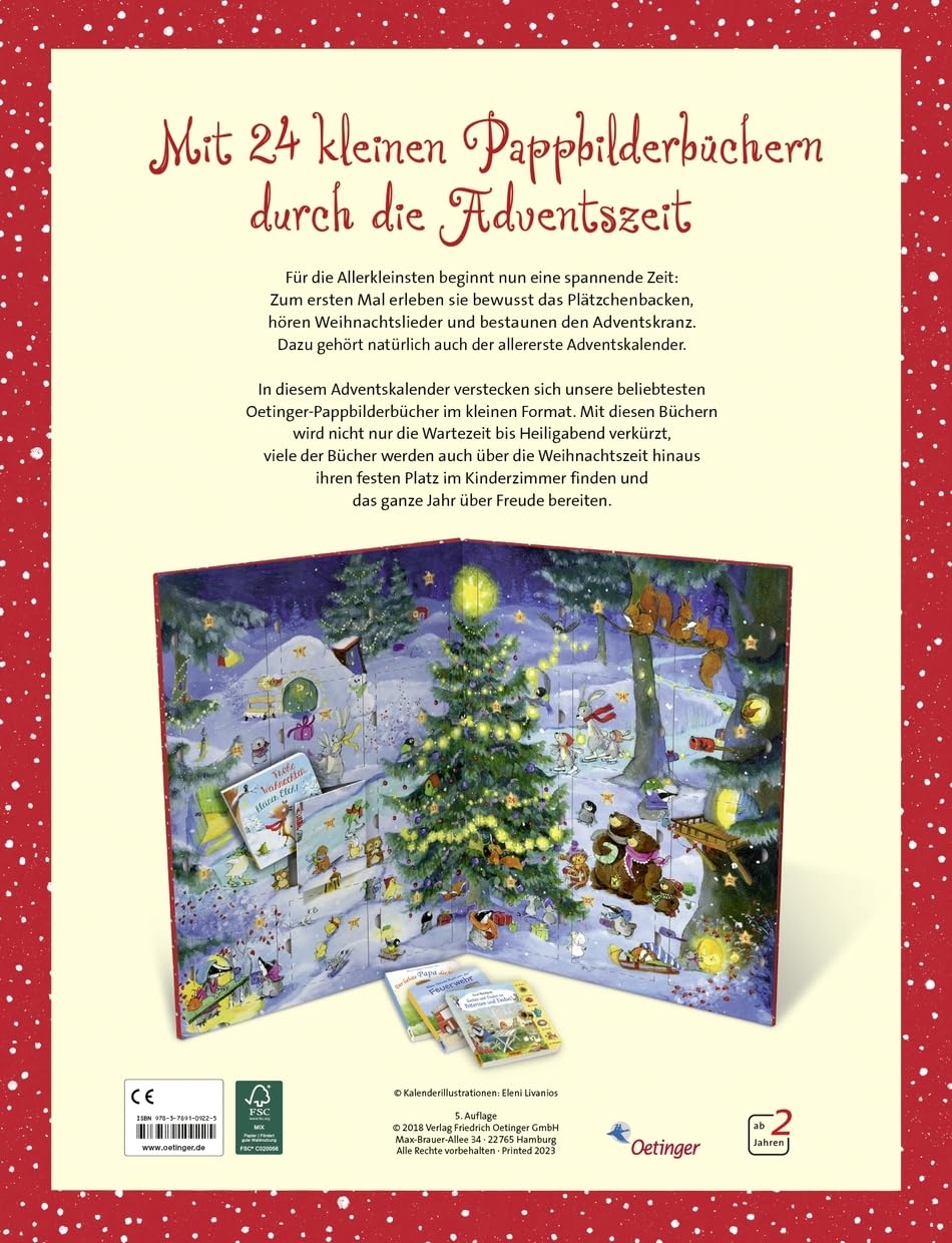 Mein allererster Adventskalender: mit 24 Pappbilderbüchern zum Herausnehmen