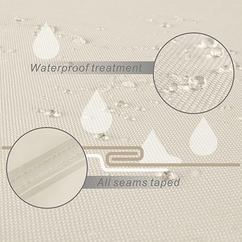 Miniatura 4 de Porch Shield Cubierta resistente para tractor de césped de poliéster 600D, resistente al agua, cubierta universal para cortacésped (hasta 54