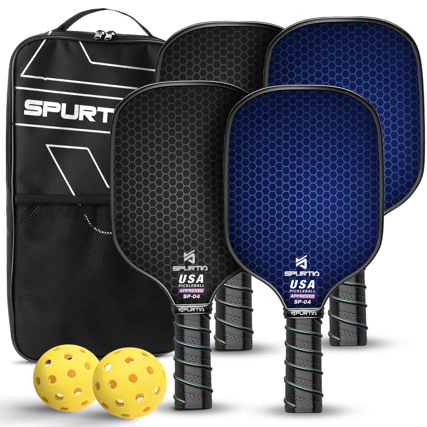 ピックルボール パドル ARRONAX カーボンファイバー USAPA 承認 青 ピックルボール パドル ARRONAX カーボンファイバー USAPA 承認 青