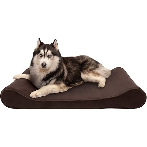 Furhaven Orthopedic, Cooling Gel, and Memory Foam Pet Beds for Small, Medium, and Large Dogs - Ergonomic Contour Luxe Lounger Dog Bed Mattress and More