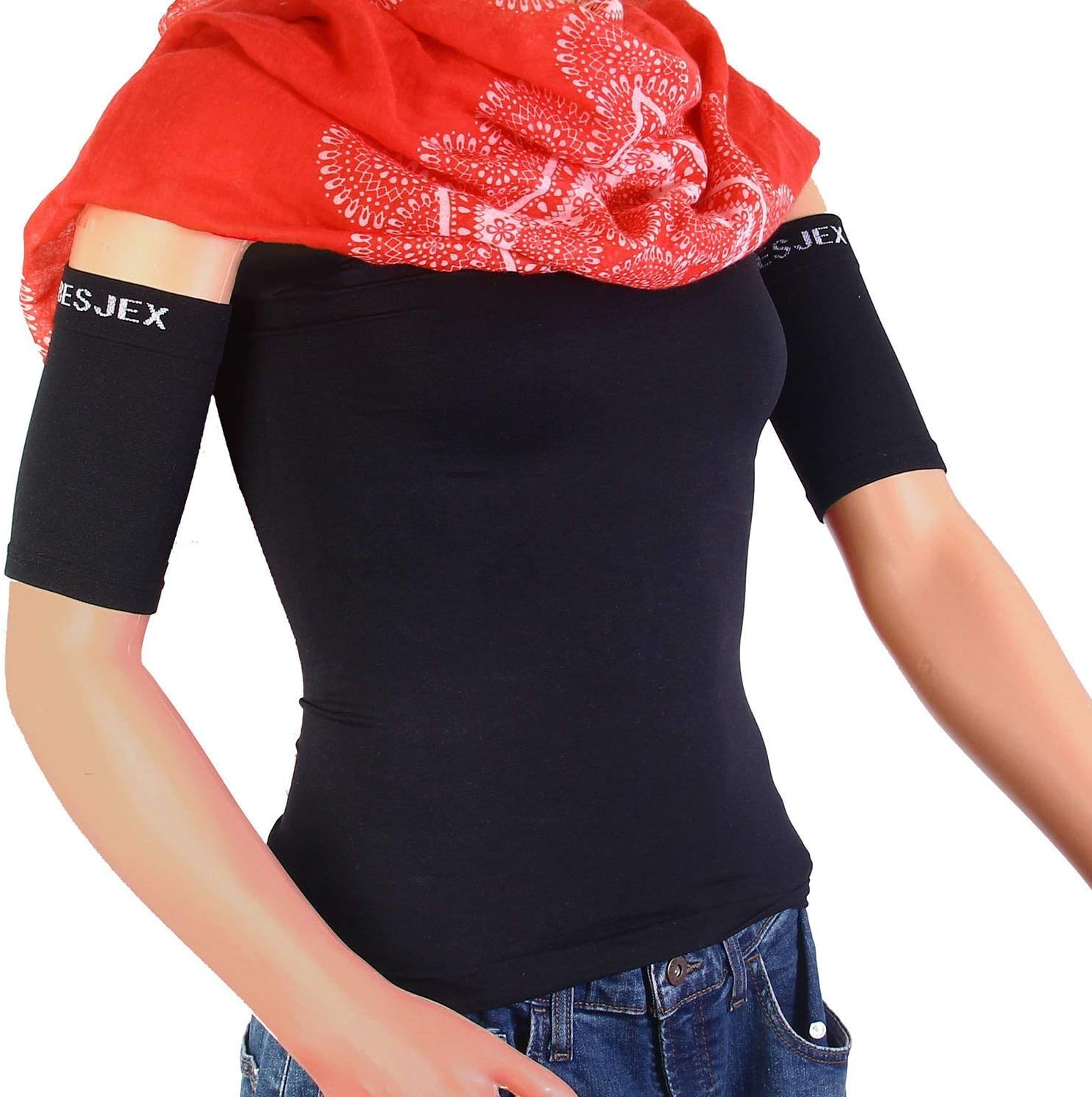 Compression Upper Arm Sleeve (1 Pair) for Comfort and High Performance in Sports - For Men and Women - Great for Cycling, Running, Basketball, Baseball, Football, Golf