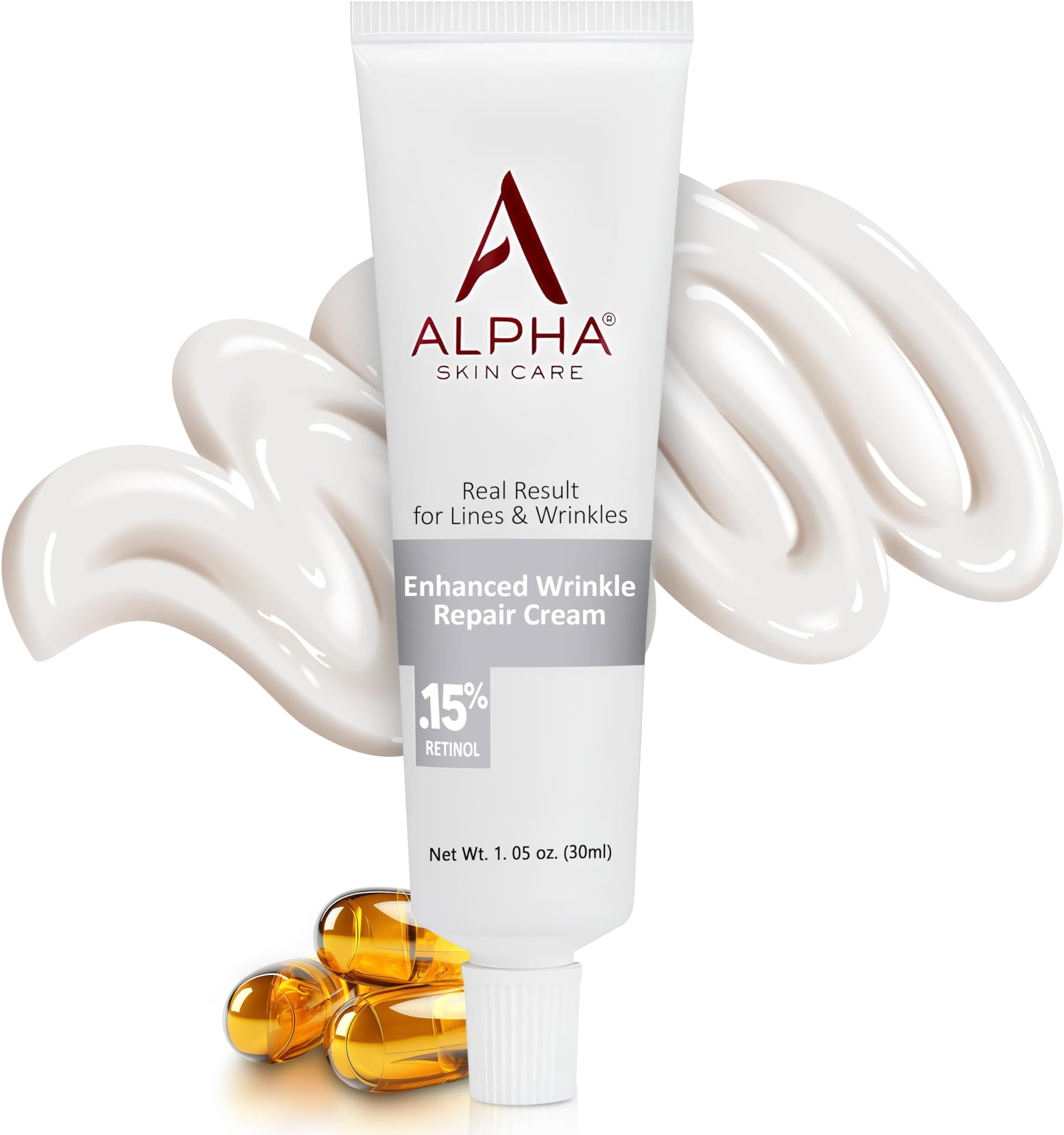 Skin Care Enhanced Wrinkle Repair Cream Anti-Aging Formula 0.15% Retinol Vitamin A, C & E Reduces the Appearance of Lines & Wrinkles |For All Skin Types 1.05 Oz,White