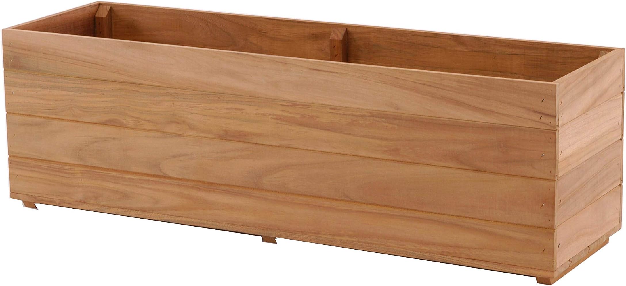 Teak Wood Planter Flower herb Window Box Garden 36" inches Long x 12" x 12" Teak