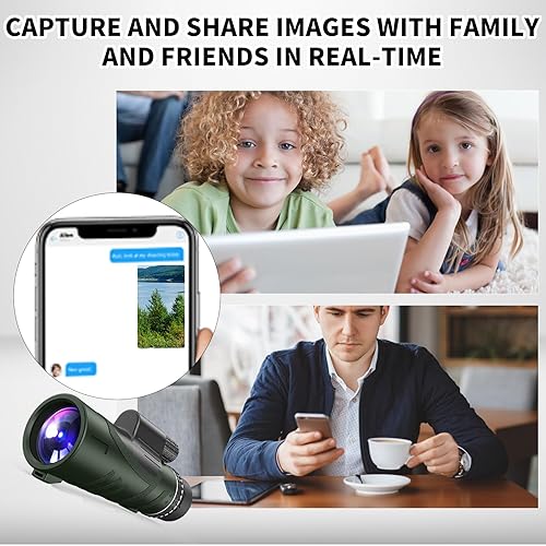 Miniatura 4 de Monocular Telescope 12X50 - BAK4 Prism &FMC Lens Clear and Bright with Smartphone Holder & Tripod with for Bird Watching Hunting